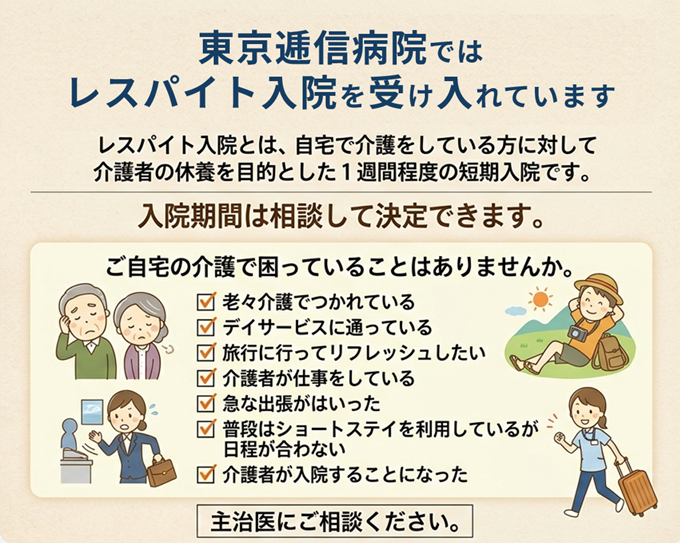 レスパイト入院ポスター